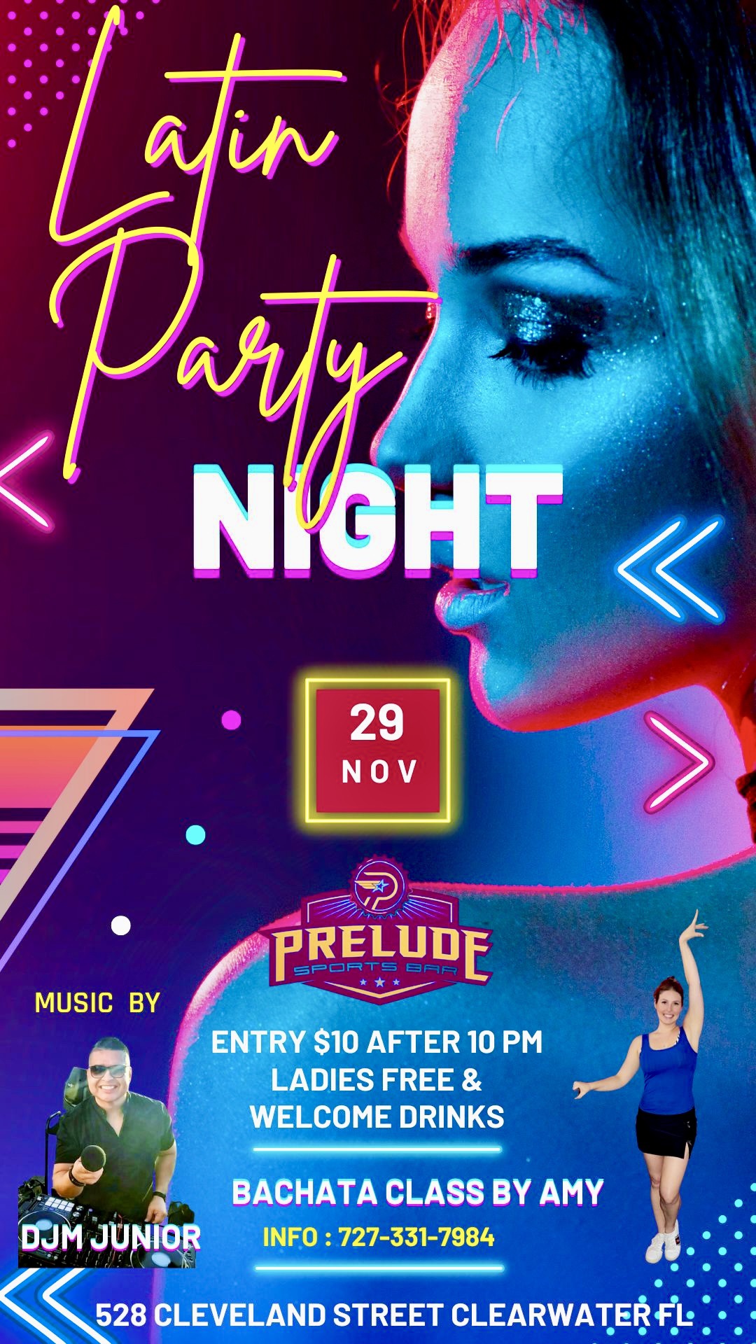 Latin Party Night Saturday