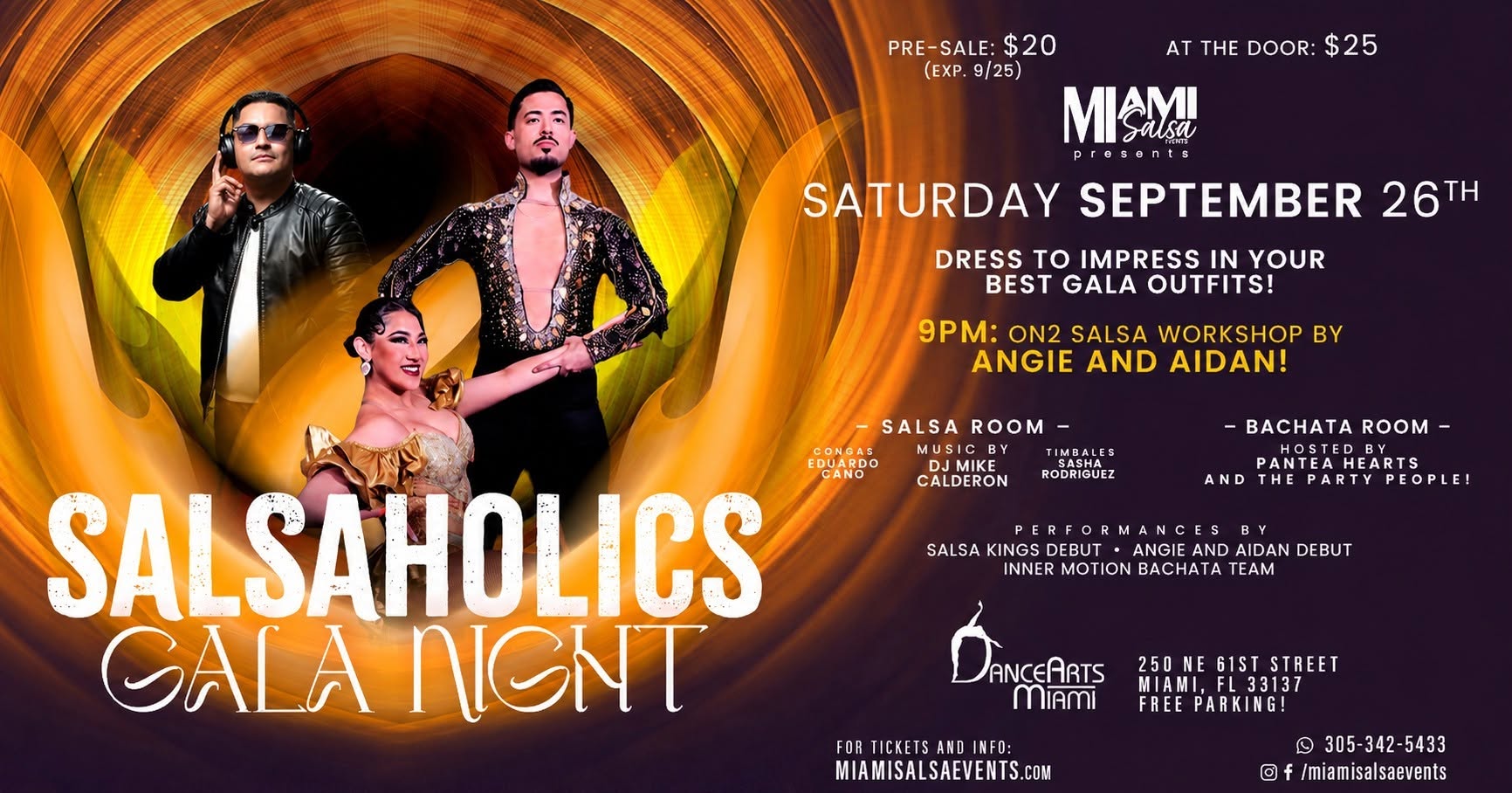 Salsaholics Gala Night at DanceArts Miami!