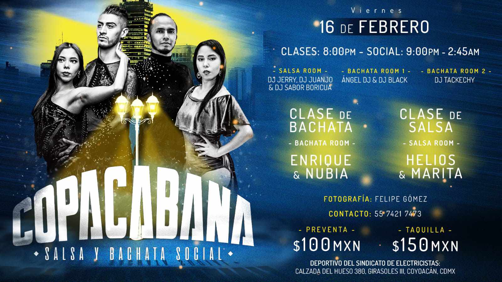 Copacabana Salsa & Bachata Social - Febrero ♡