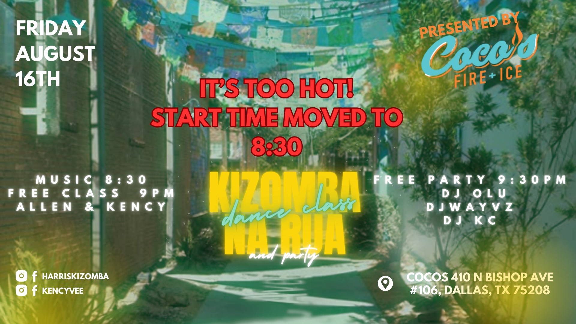Kizomba na Rua! Presented by Cocos Fire and Ice