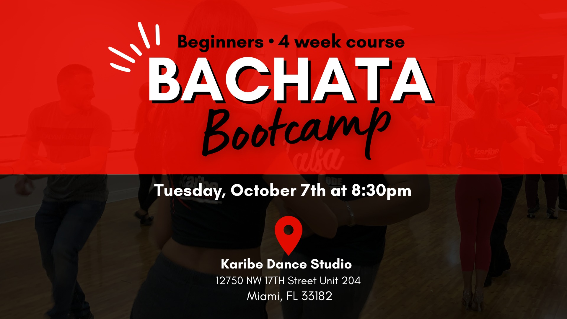 Beginners Bachata Bootcamp - 4 Weeks (September Cycle)