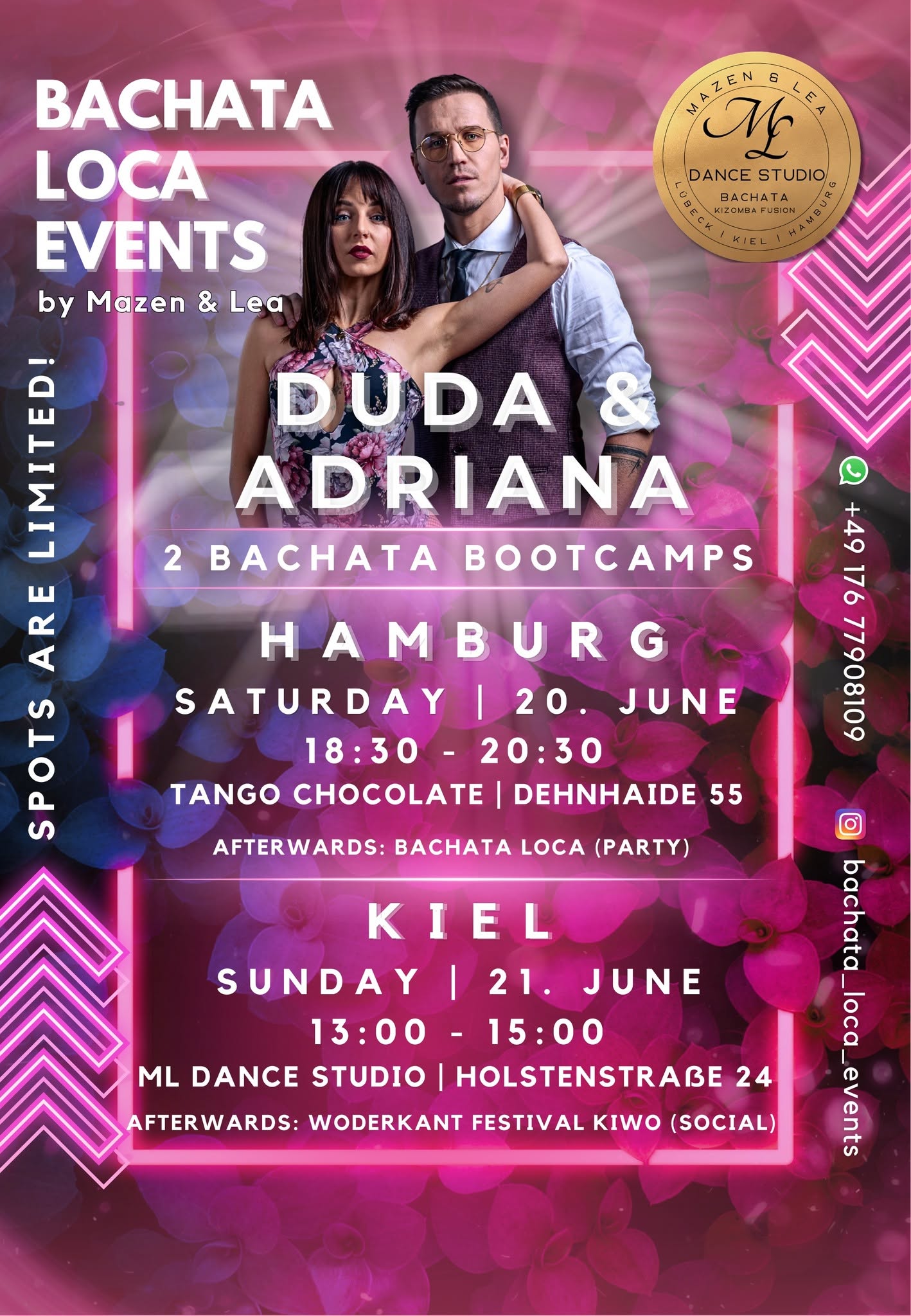 ✨BACHATA LOCA DAY IN KIEL & HAMBURG with ⭐️DUDA & ADRIANA⭐️