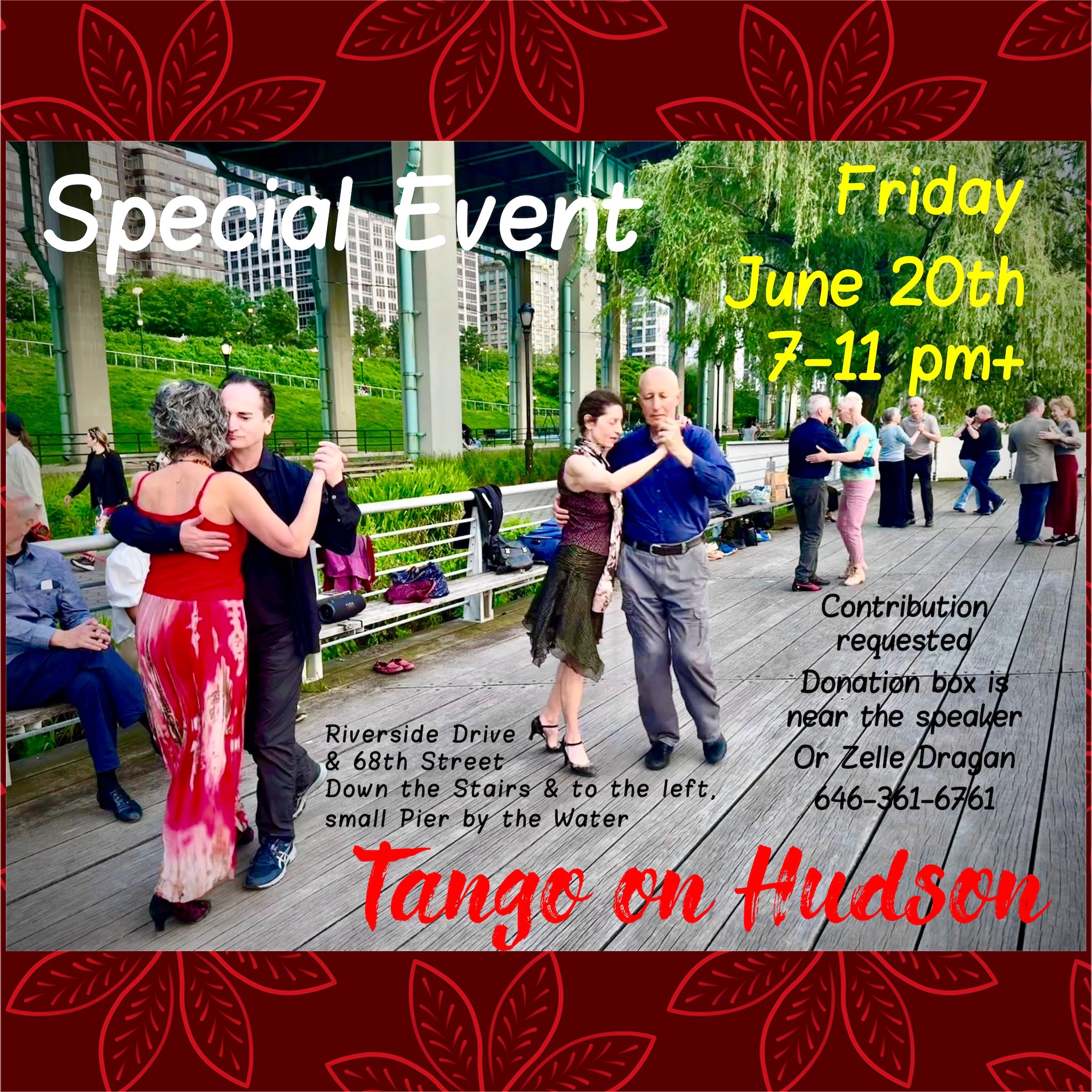 Friday, June 20th - Tango on Hudson
