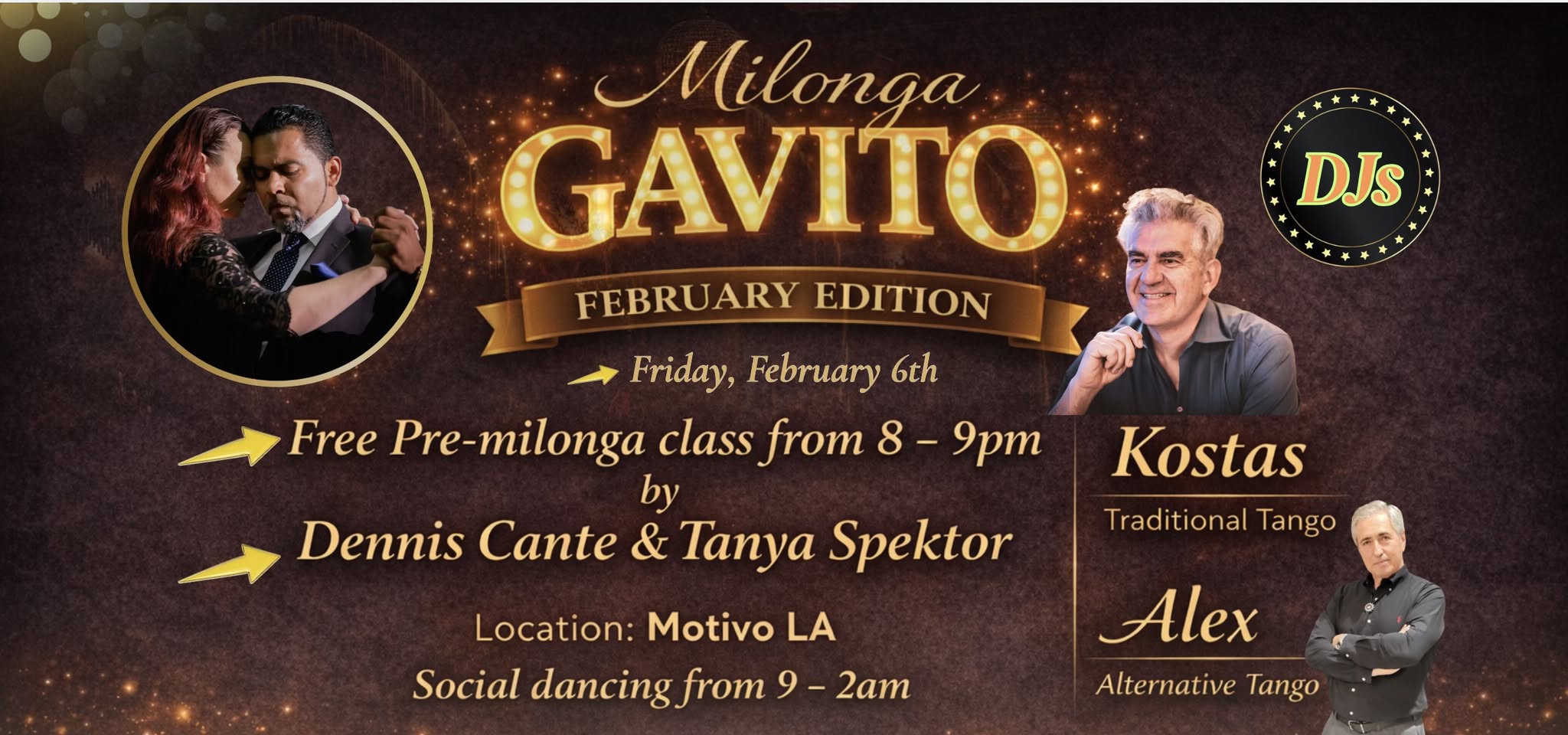 Milonga Gavito February Edition - Free Class Motivo LA