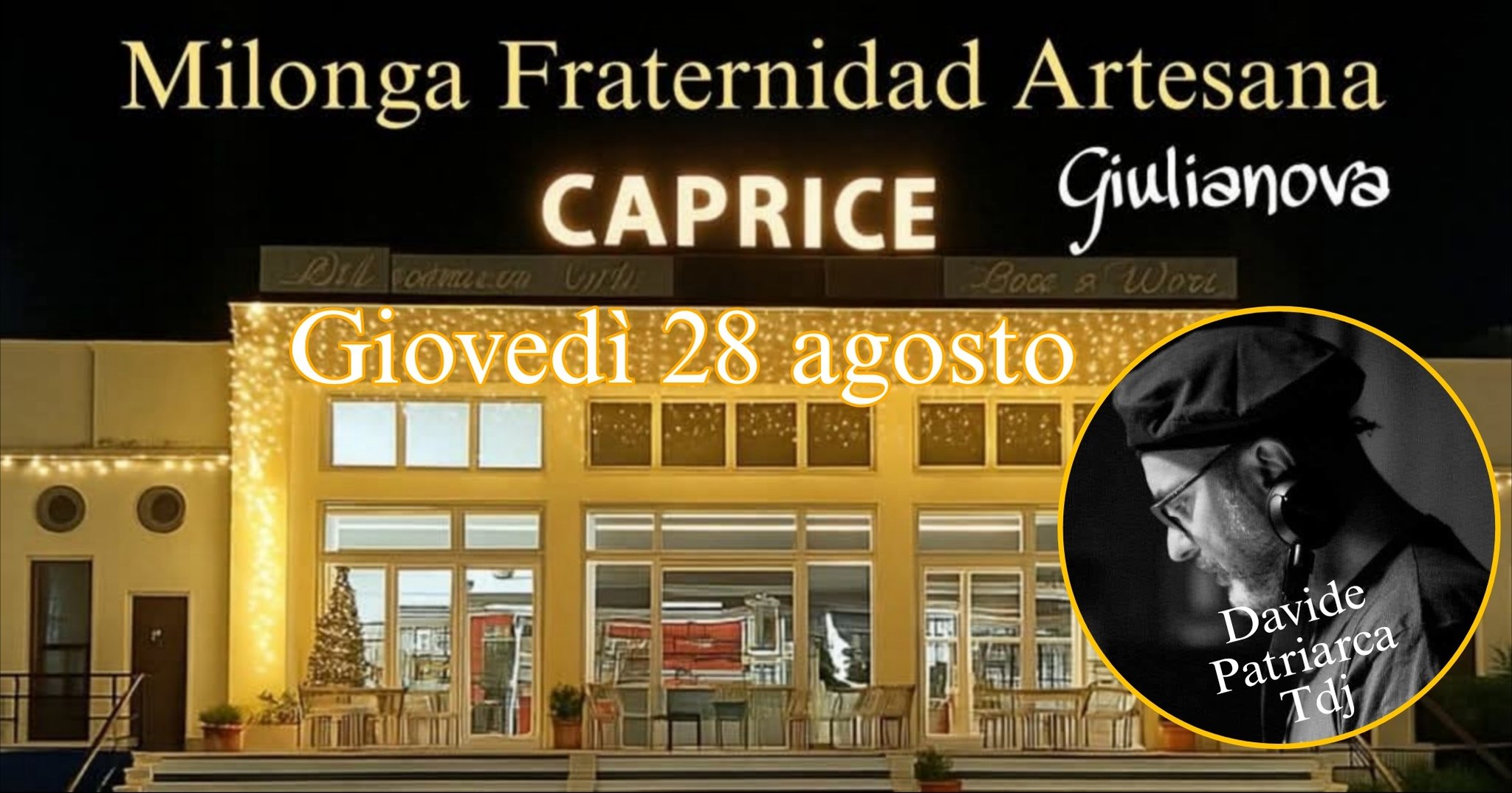 Milonga Fraternidad Artesana on the beach - Dj Davide Patriarca