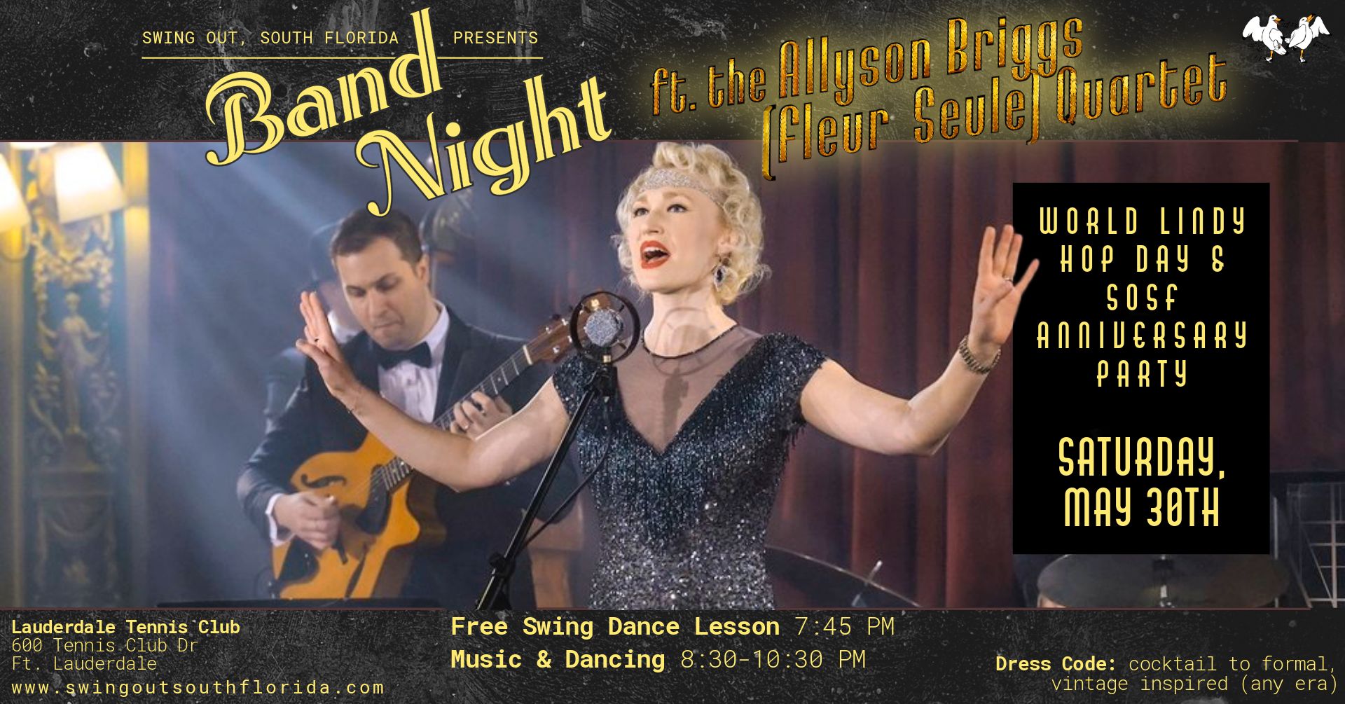 Live Band Swing Dance Party ✨ Allyson Briggs Quartet ✨ World Lindy Hop Day & Anniversary Party ✨