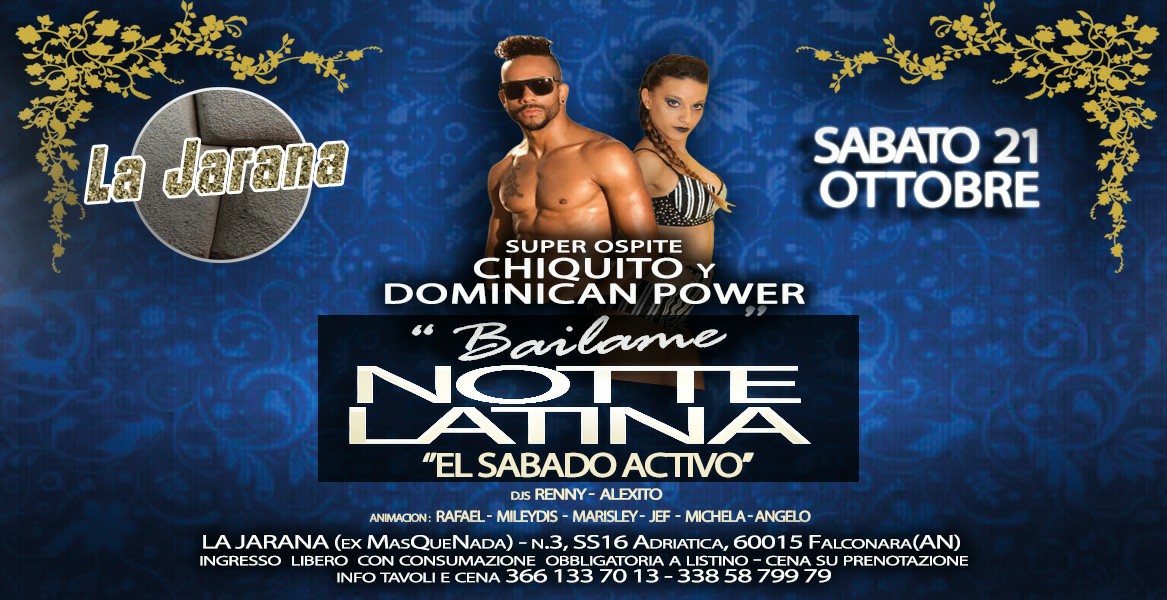 Special Guest Chiquito y Dominican Power . El Sabado #Latino #activo