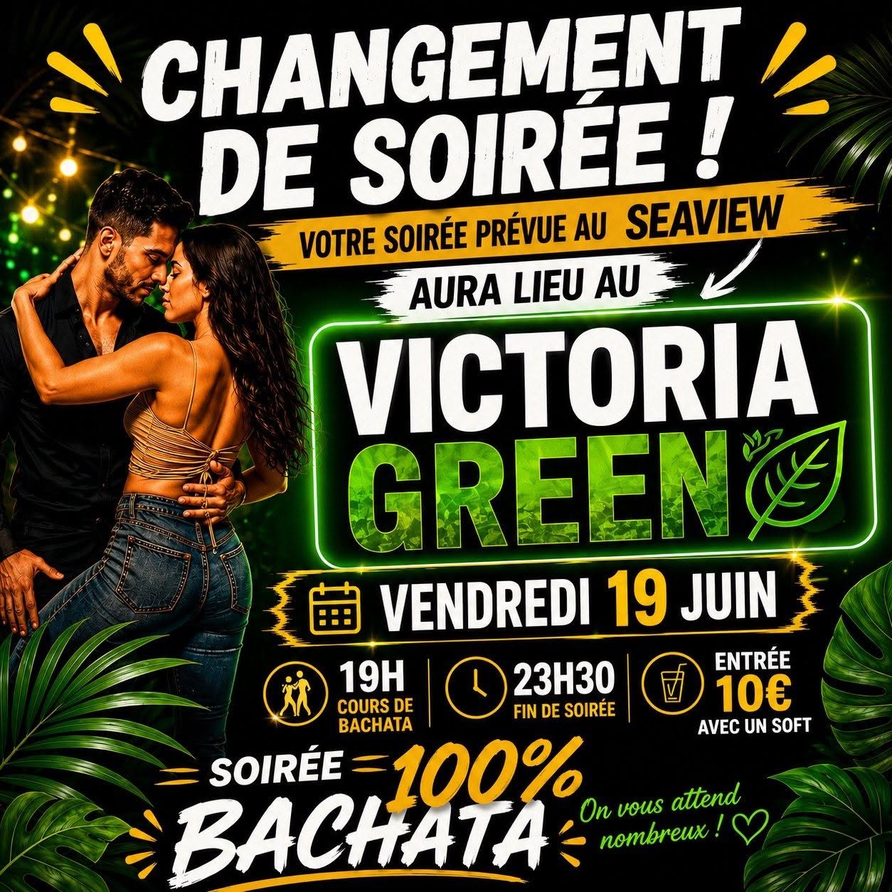100% Bachata au Victoria Green vend 19 juin