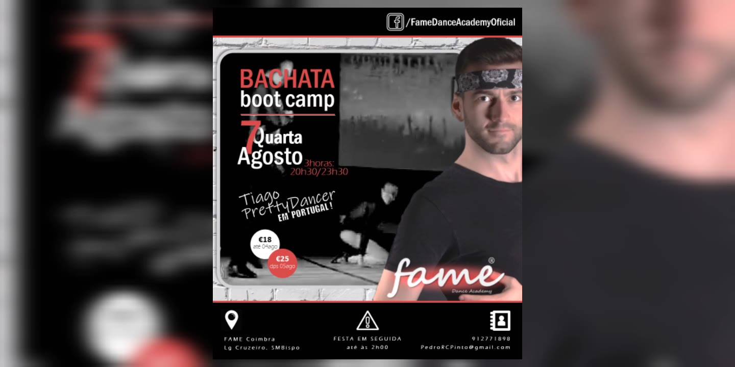 Bachata Bootcamp c Tiago Prettydancer em Portugal, Coimbra!
