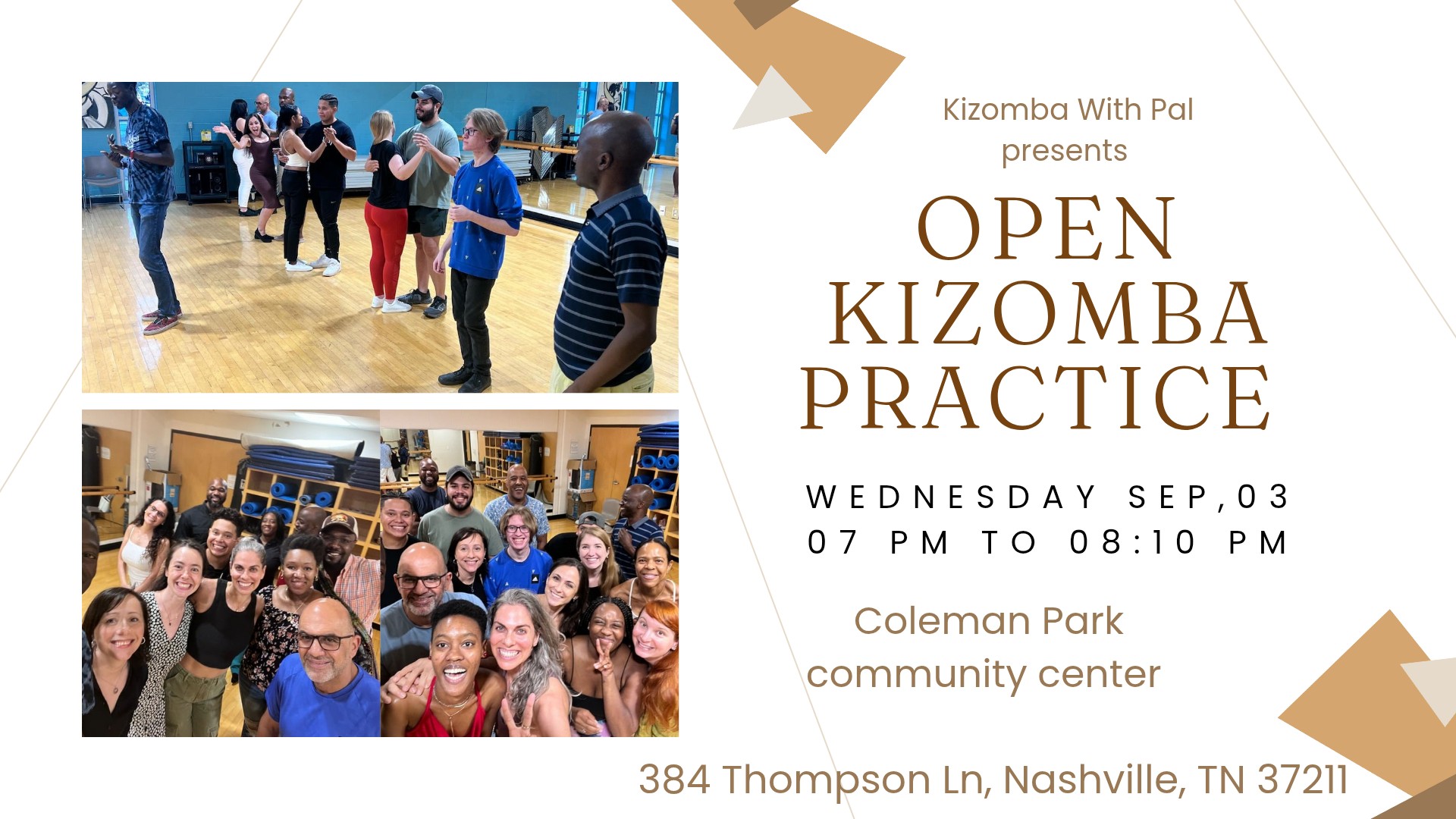 Free Open Kizomba Practica!!! All Welcome!