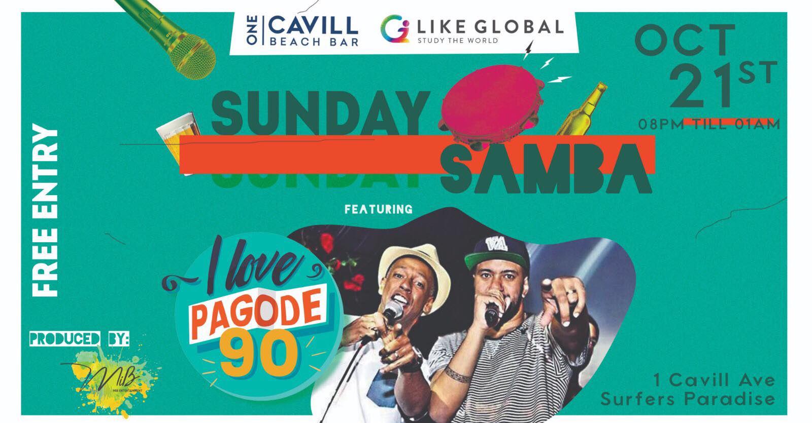 Sunday Samba at One Cavill Beach Bar