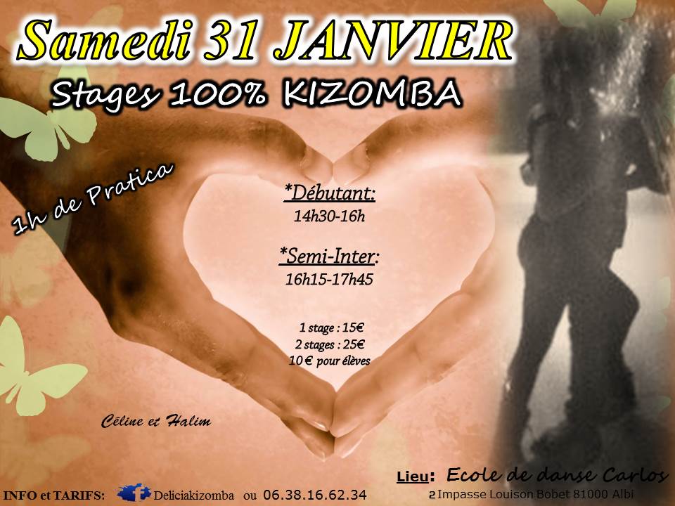Stages 100% KIZOMBA " Parce qu'on aime tous danser "