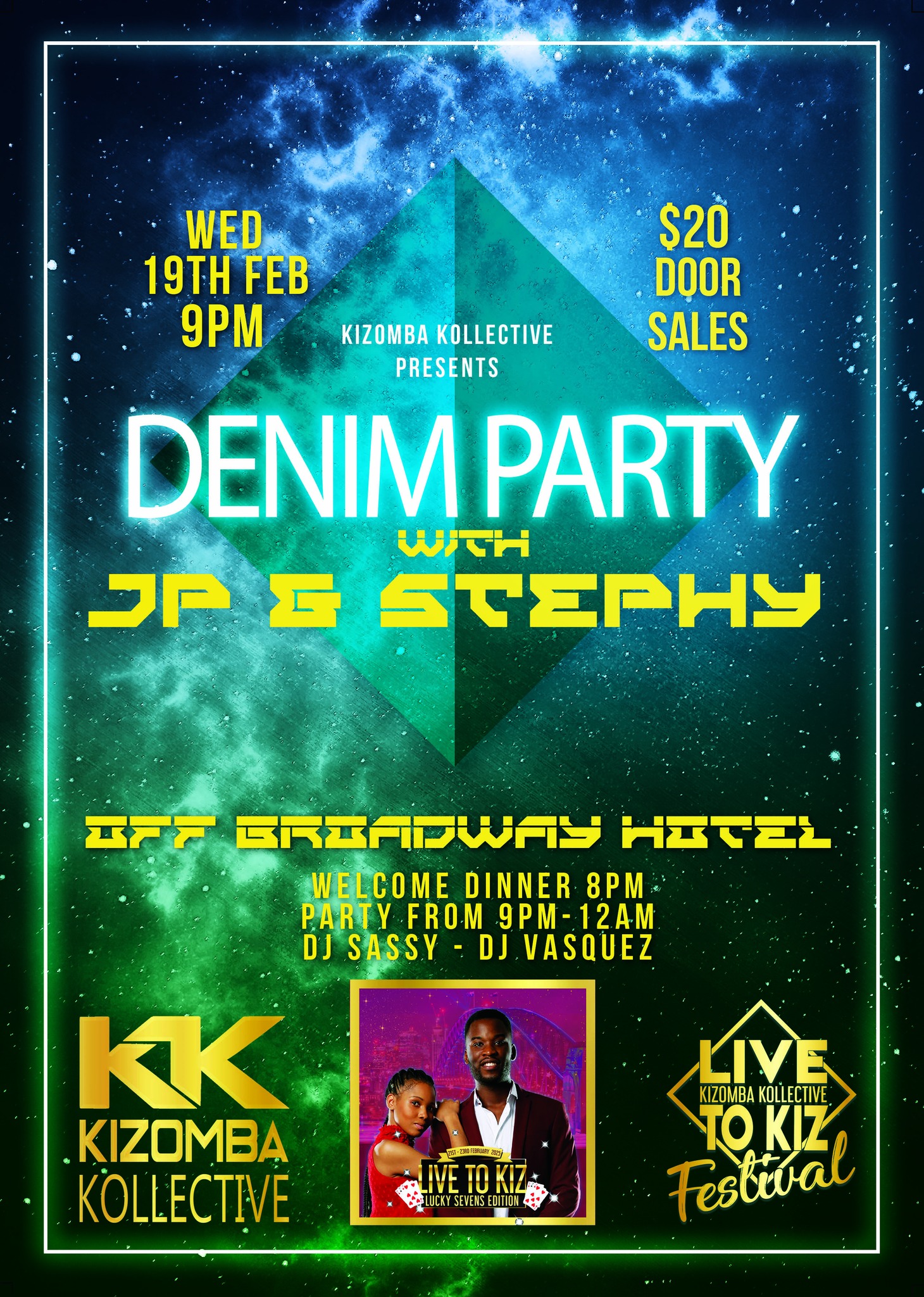 JP & Stephy Denim Party - Wed 19th Feb - Off Broadway Hotel