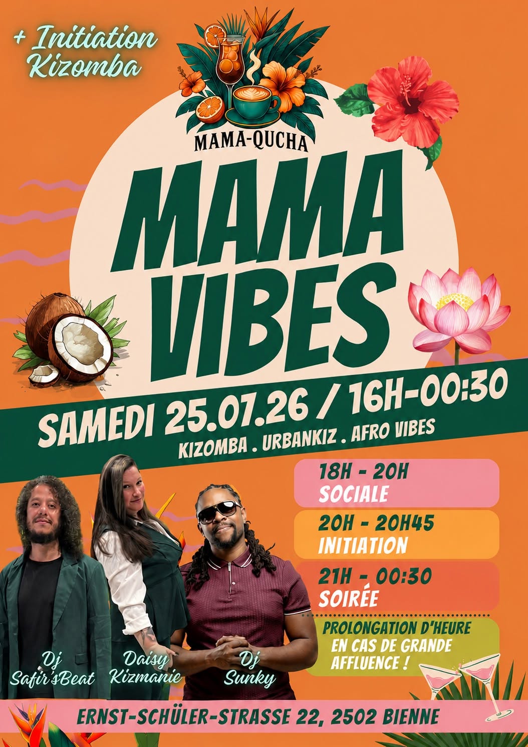 Mama Vibes - Samedi 25.07.26 - Social + Initiation Kiz + Soirée