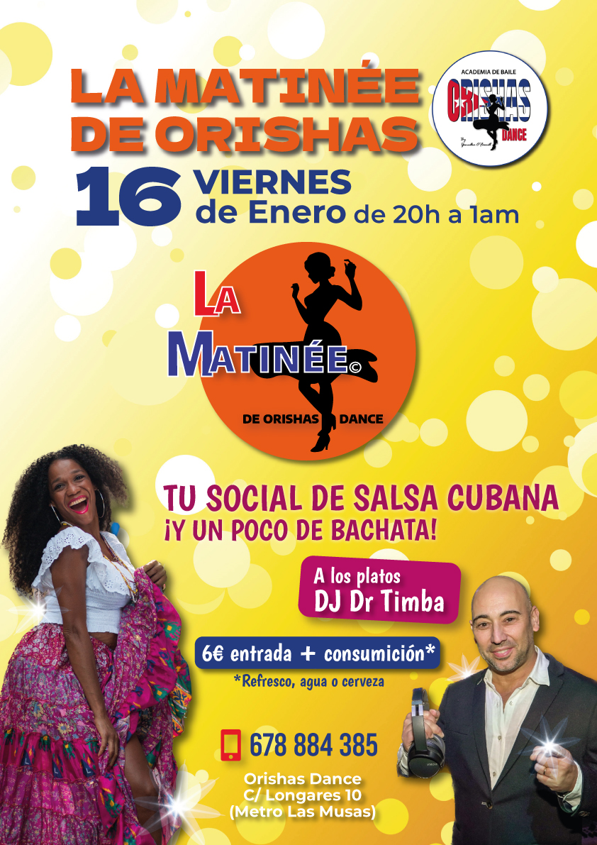 La Matinée de Orishas Dance: baile social con salsa cubana y bachata