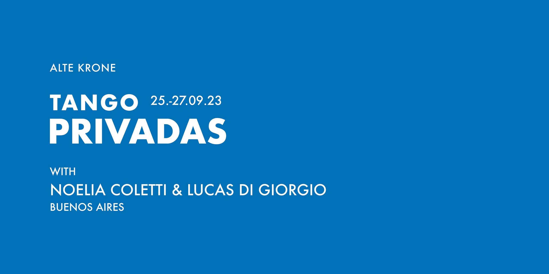 Tango Privadas with Noelia Coletti & Lucas Di Giorgio