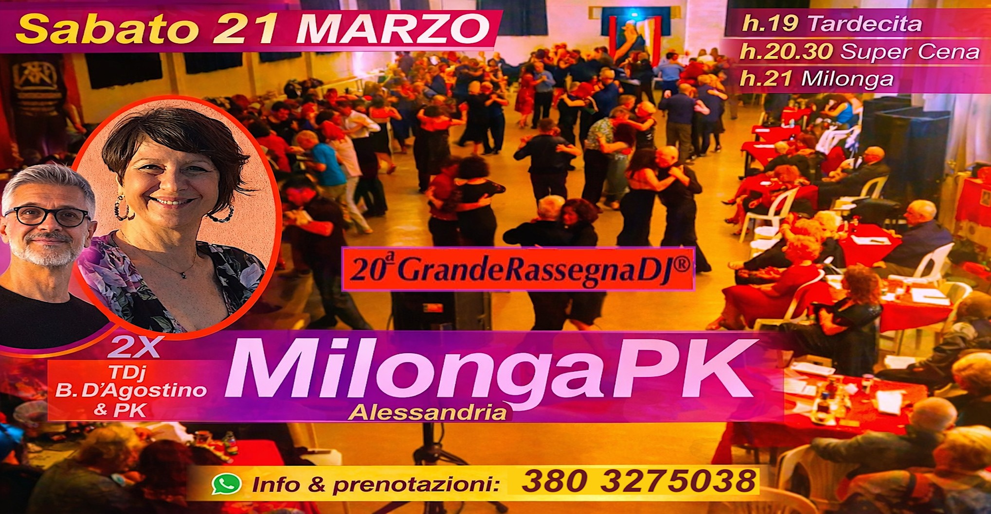 MilongaPK! SAB 21 MAR ! 2 Tdj: Barbra D'Agostino & PK->> ! Dalle h 19 TARDECITA 20aRassegnaDJ®!!