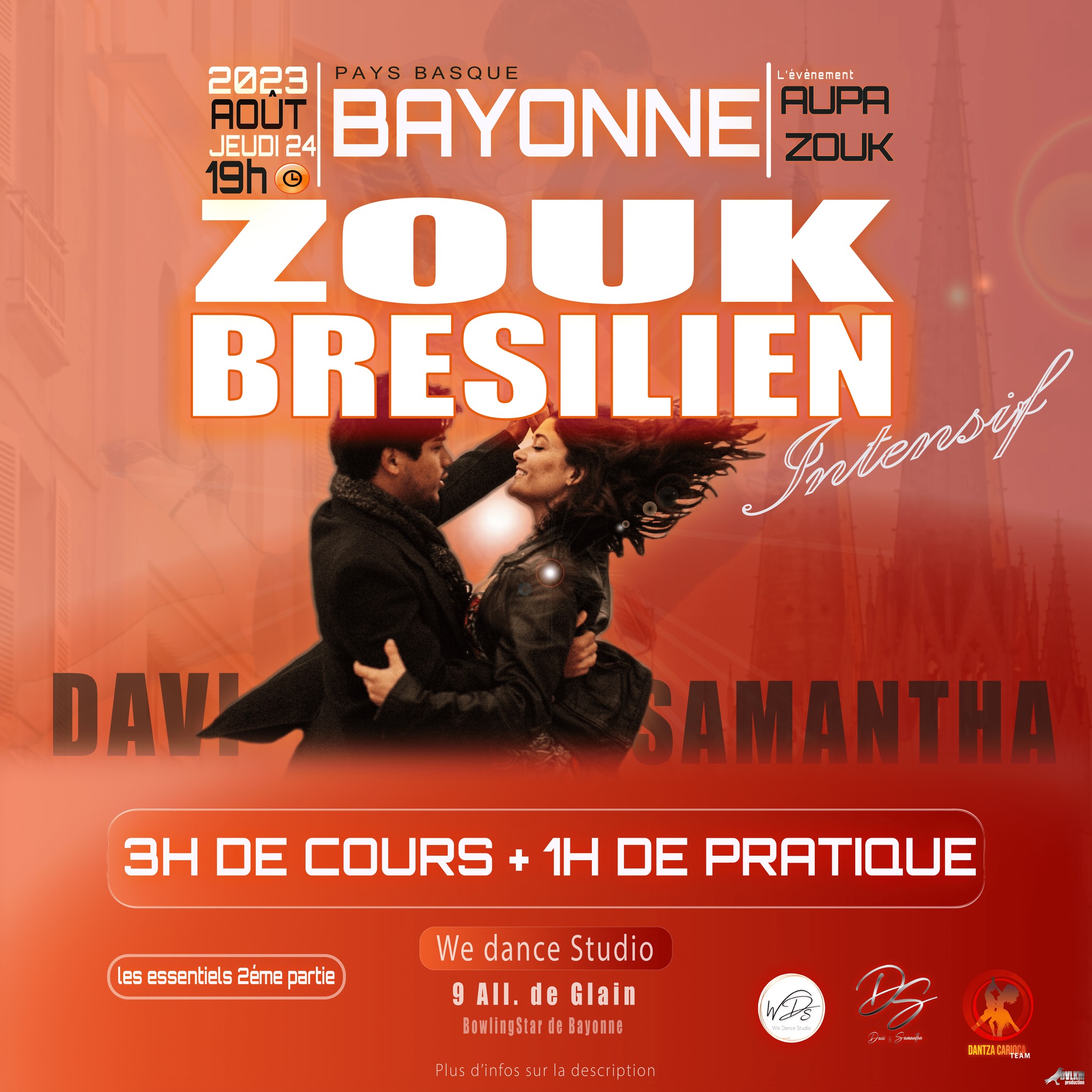 Intensif de ZOUK BRÉSILIEN avec DAVI & SAMANTHA - les essentiels (2ème partie) -