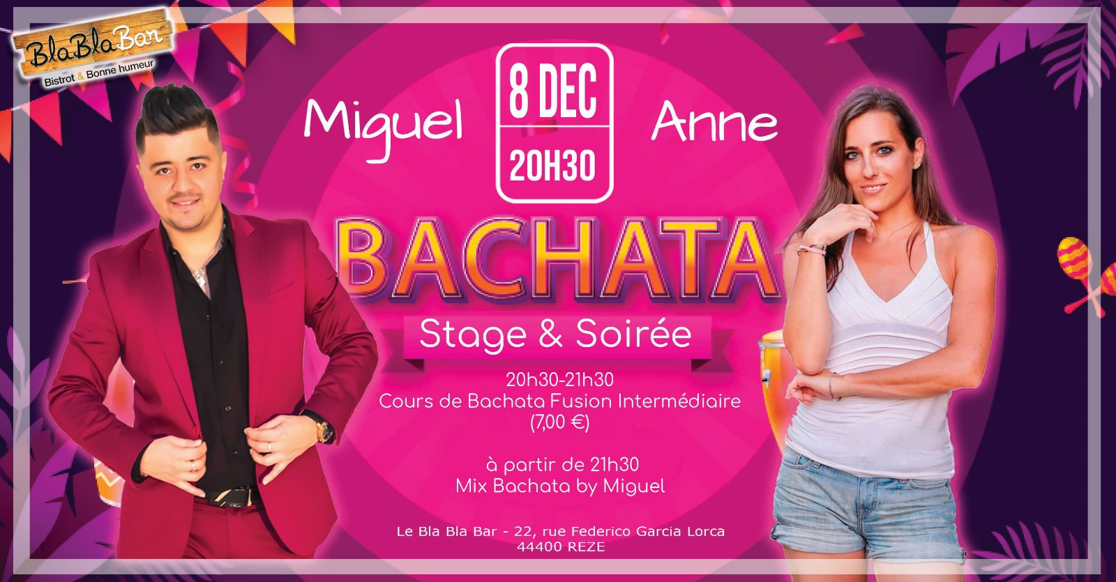 STAGE ET SOIRÉE BACHATA