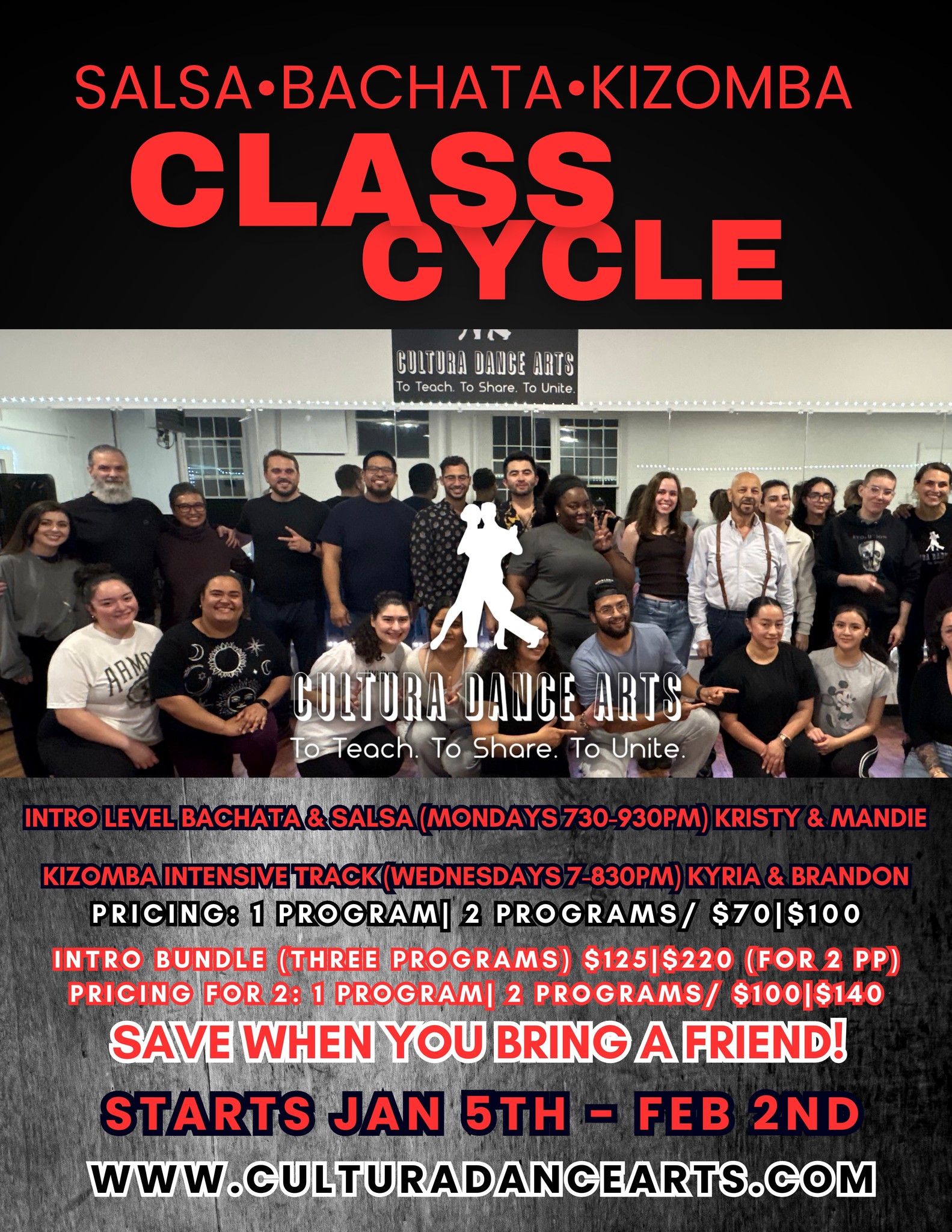 NEW BEGINNER SESSION AT CULTURA DANCE ARTS