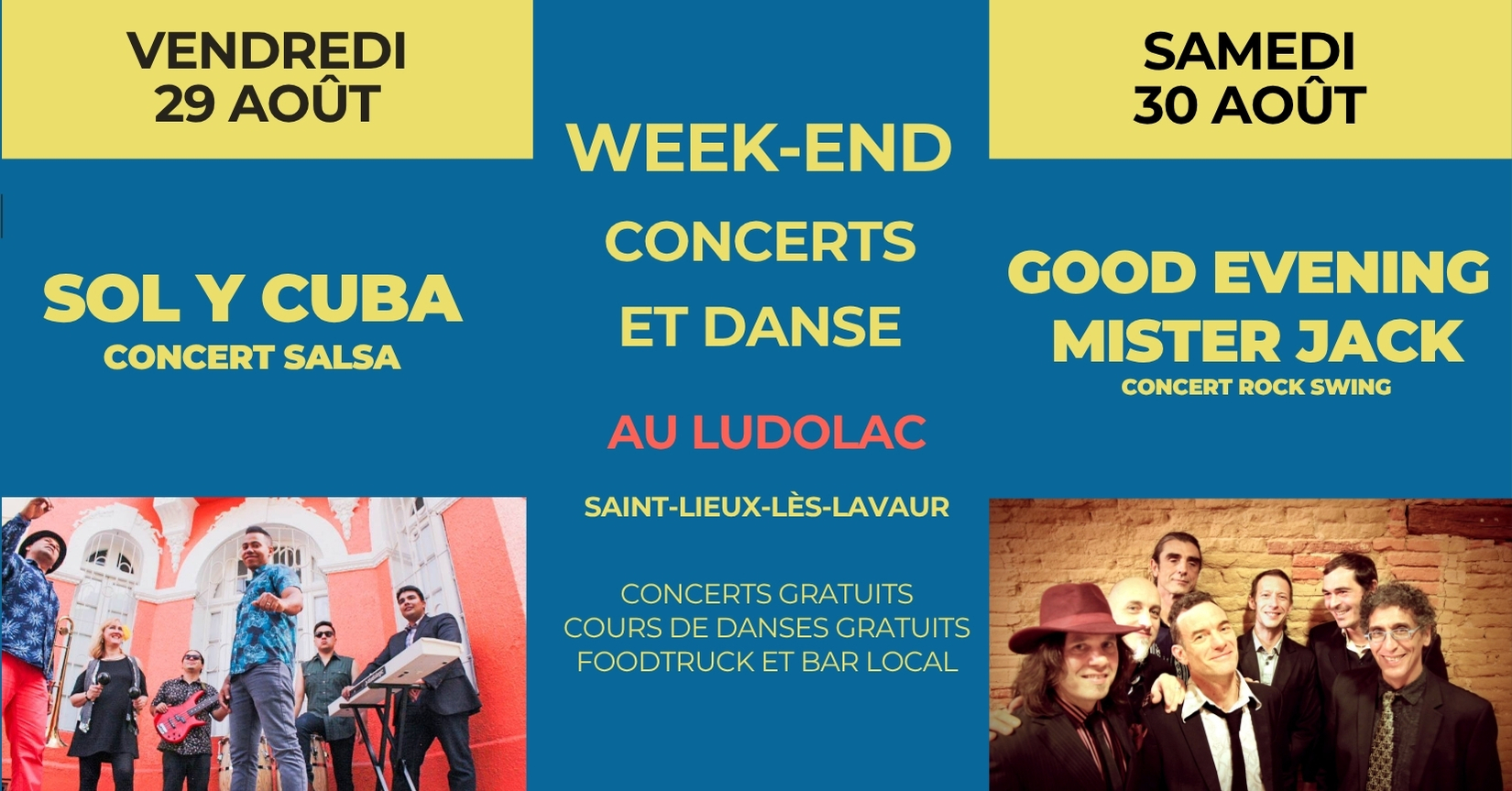 Week-end concerts et danse au Ludolac !
