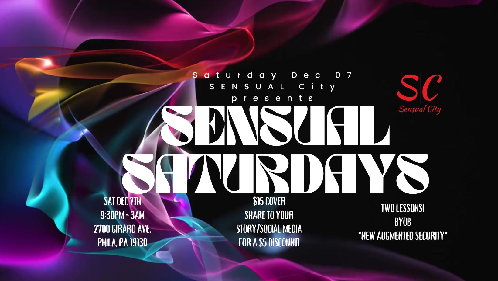 Sensual Saturdays Bachata Social - Dec 7, 2024