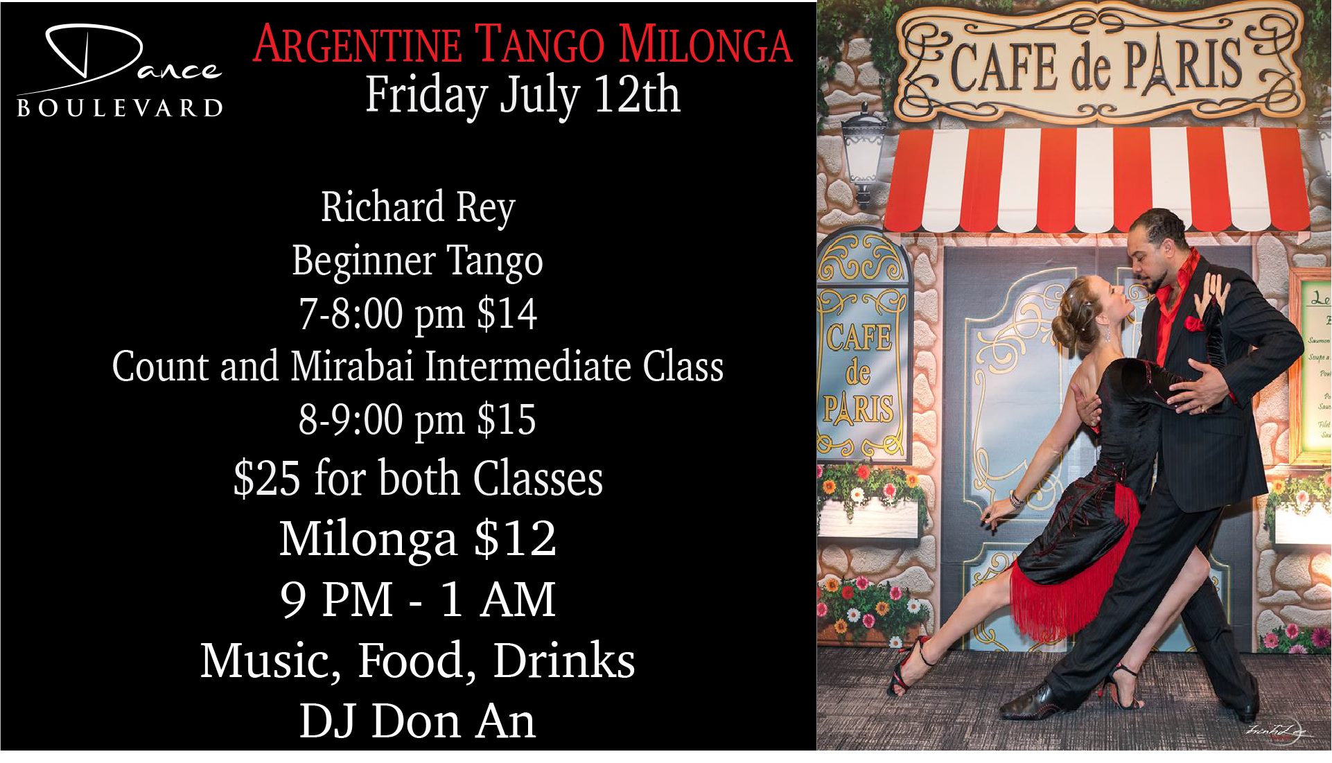 Friday Night Argentine Tango Class and Milonga