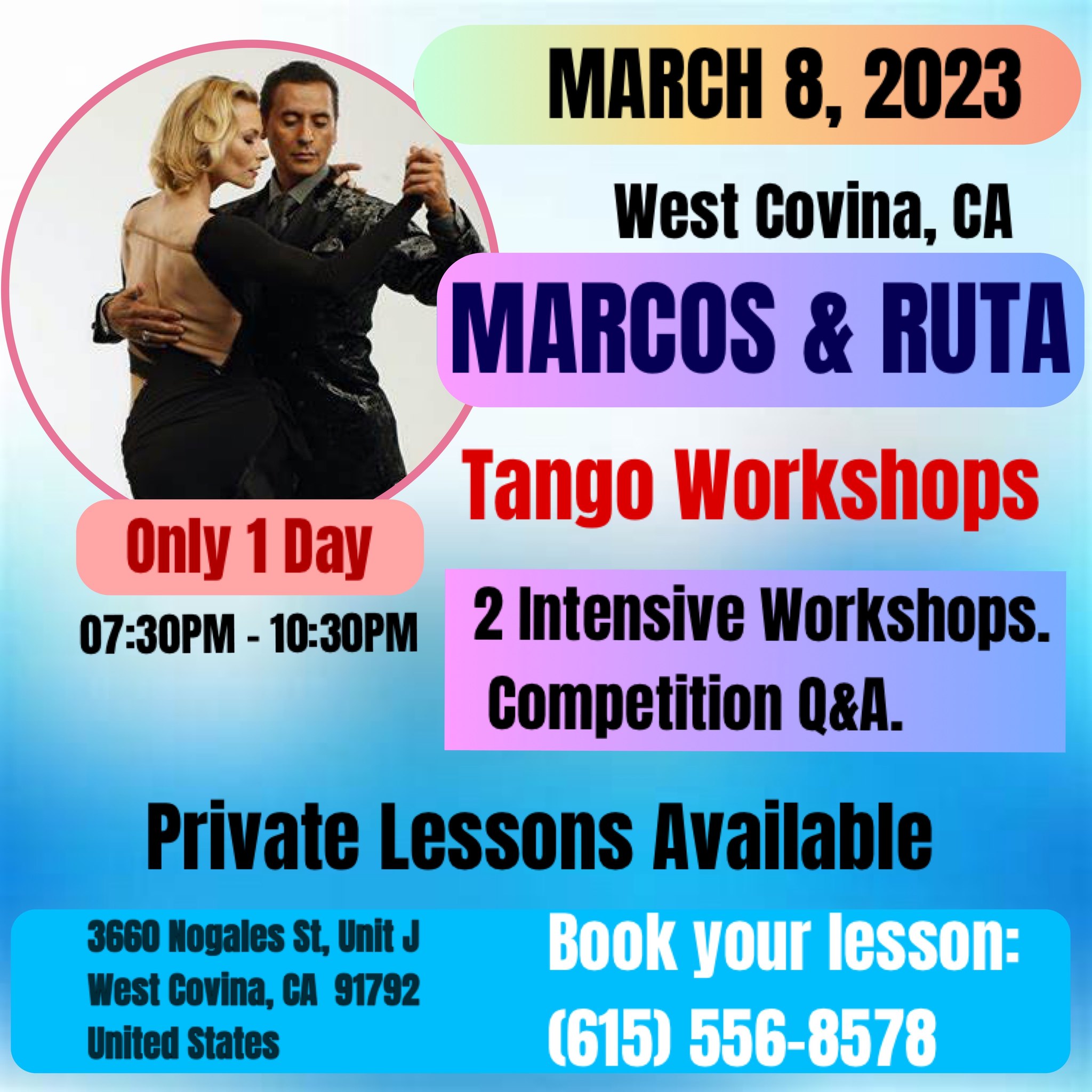 Argentine Tango Intensive Workshops Marcos & Ruta Tango.