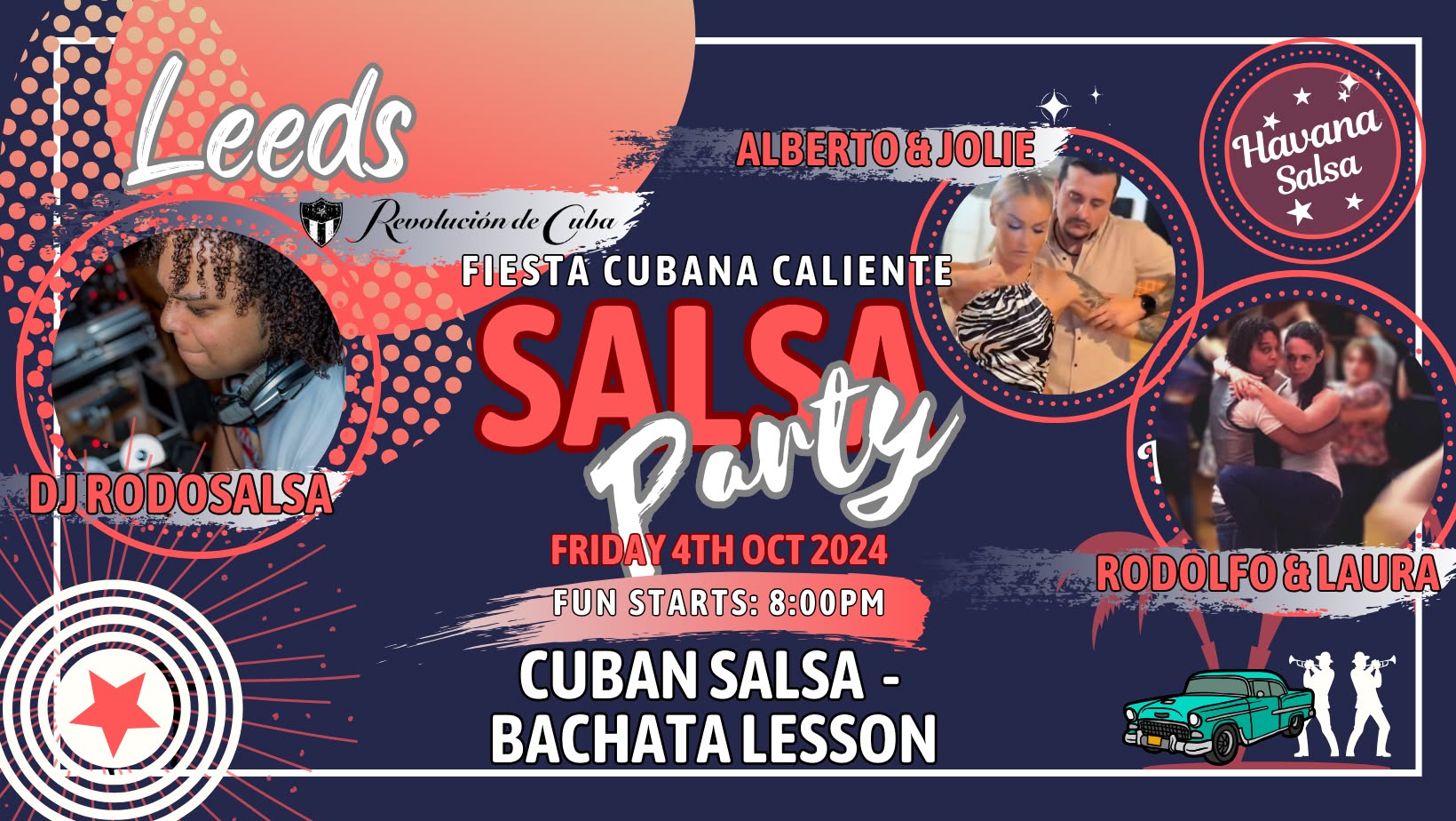 Fiesta Cubana Caliente: HS Leeds with an amazin Bachata & Cuban Salsa Lesson and The Best Music