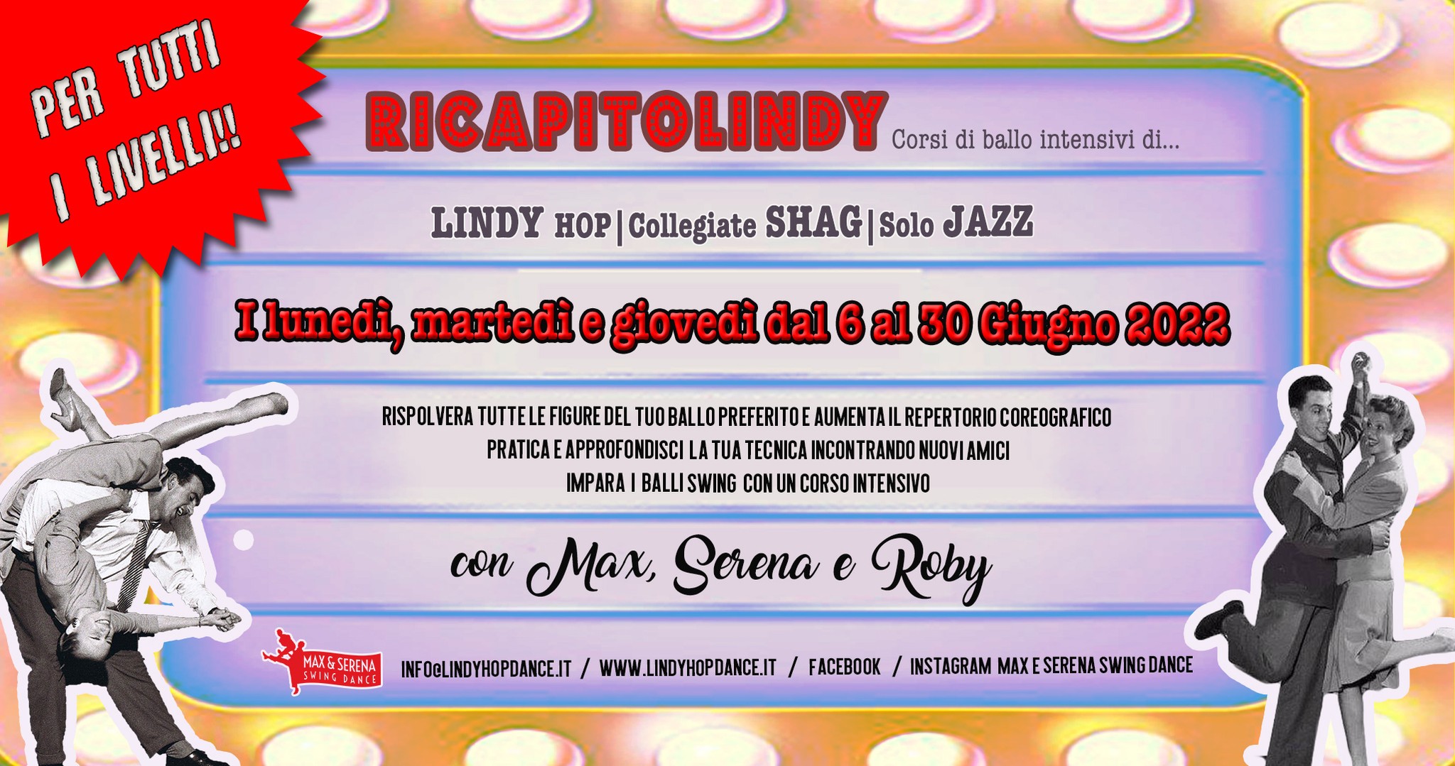 RICAPITOLINDY SUMMER CAMP - Corsi intensivi di Lindy Hop, Collegiate Shag, Solo Jazz