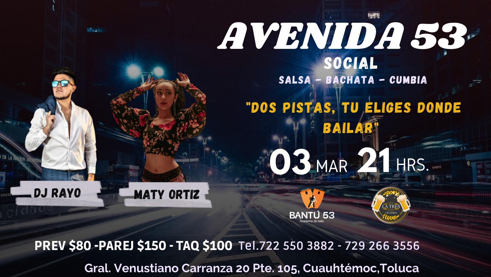 Avenida 53 Social "Dos pistas, tú eliges donde bailar"
