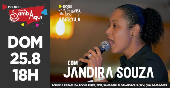25.08 18h Roda de Samba Aberta com Jandira Souza
