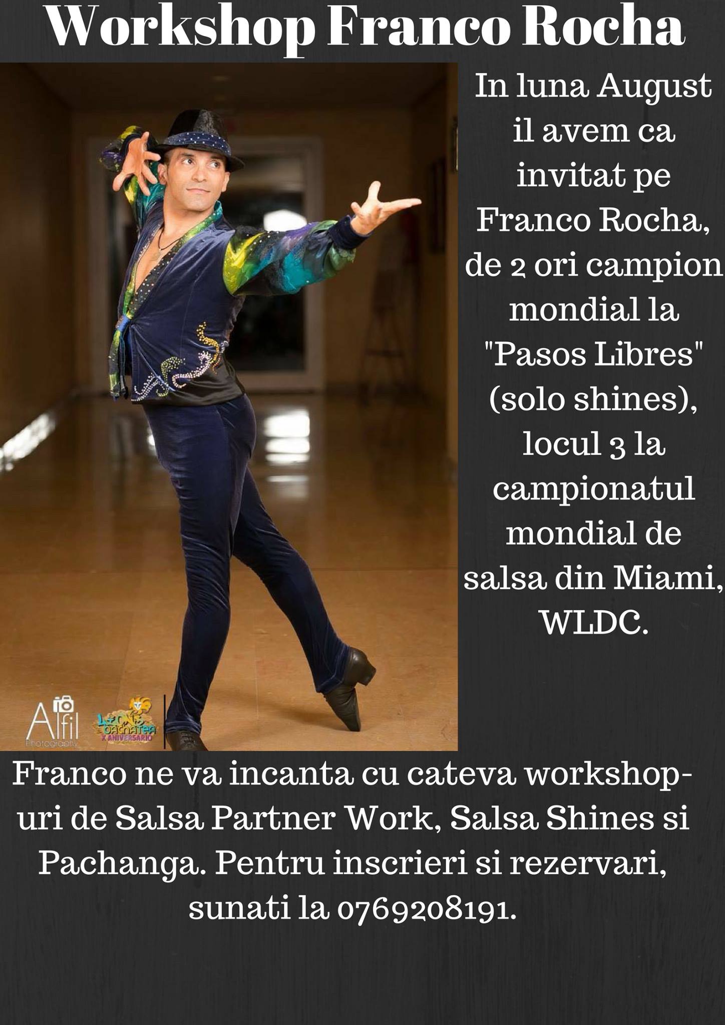 Workshop cu Franco Rocha si Campionii Romaniei la salsa.
