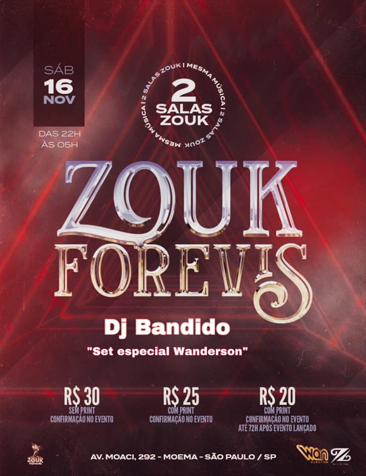 Zouk Forevis sabado na Del Corpus