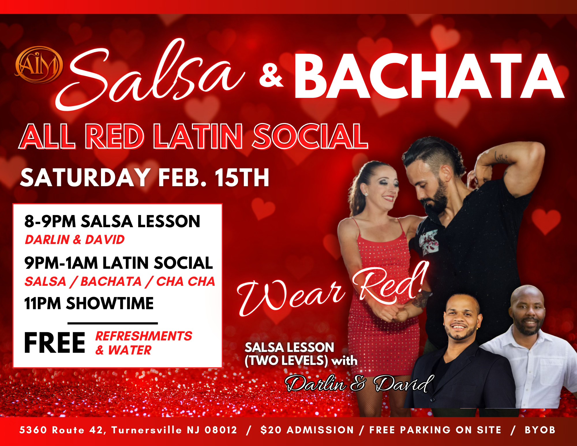 ALL RED Salsa & Bachata Social at AIM