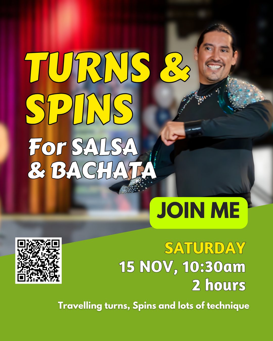 Salsa & Bachata Turns & Spins: SPECIALTY WORKSHOP with Juan