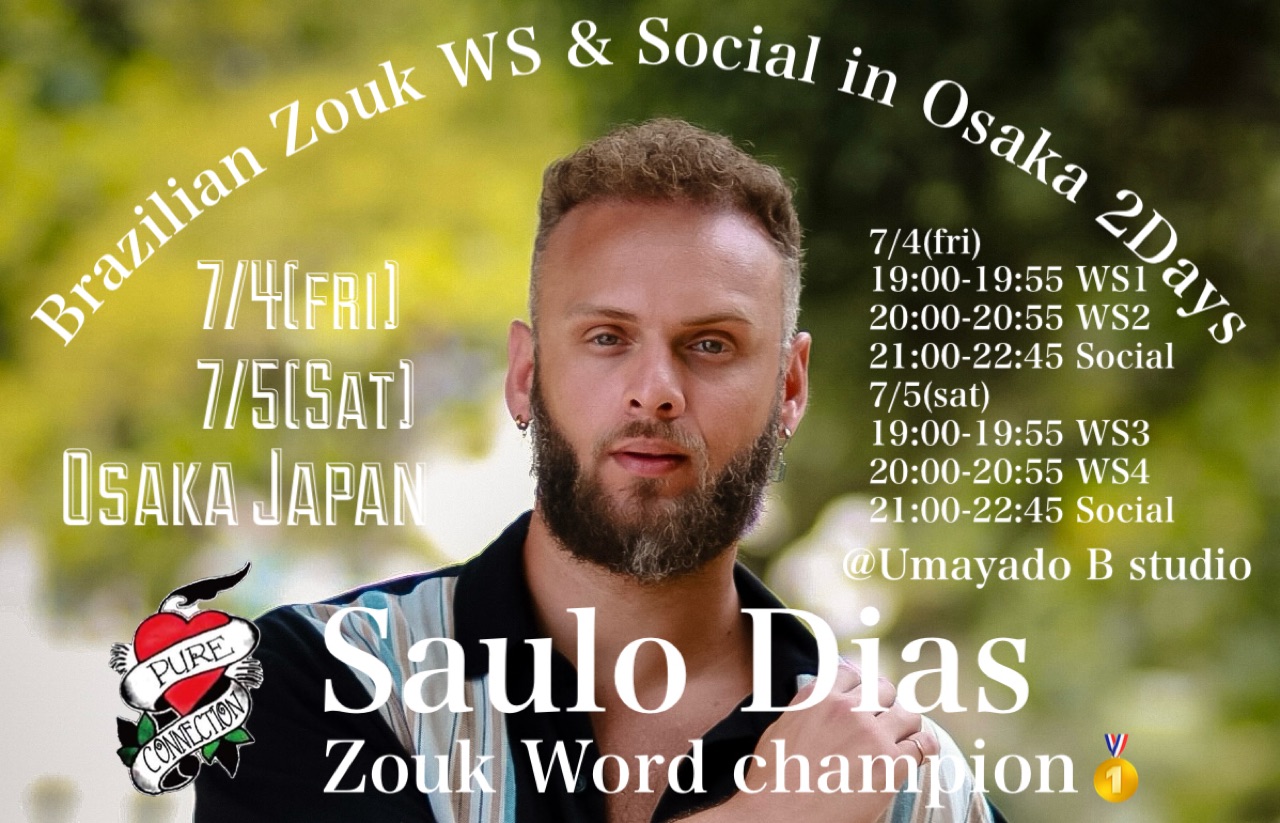 Saulo Dias 🇧🇷 Brazilian Zouk WS&Social🪽💫 2Days in Osaka🏯