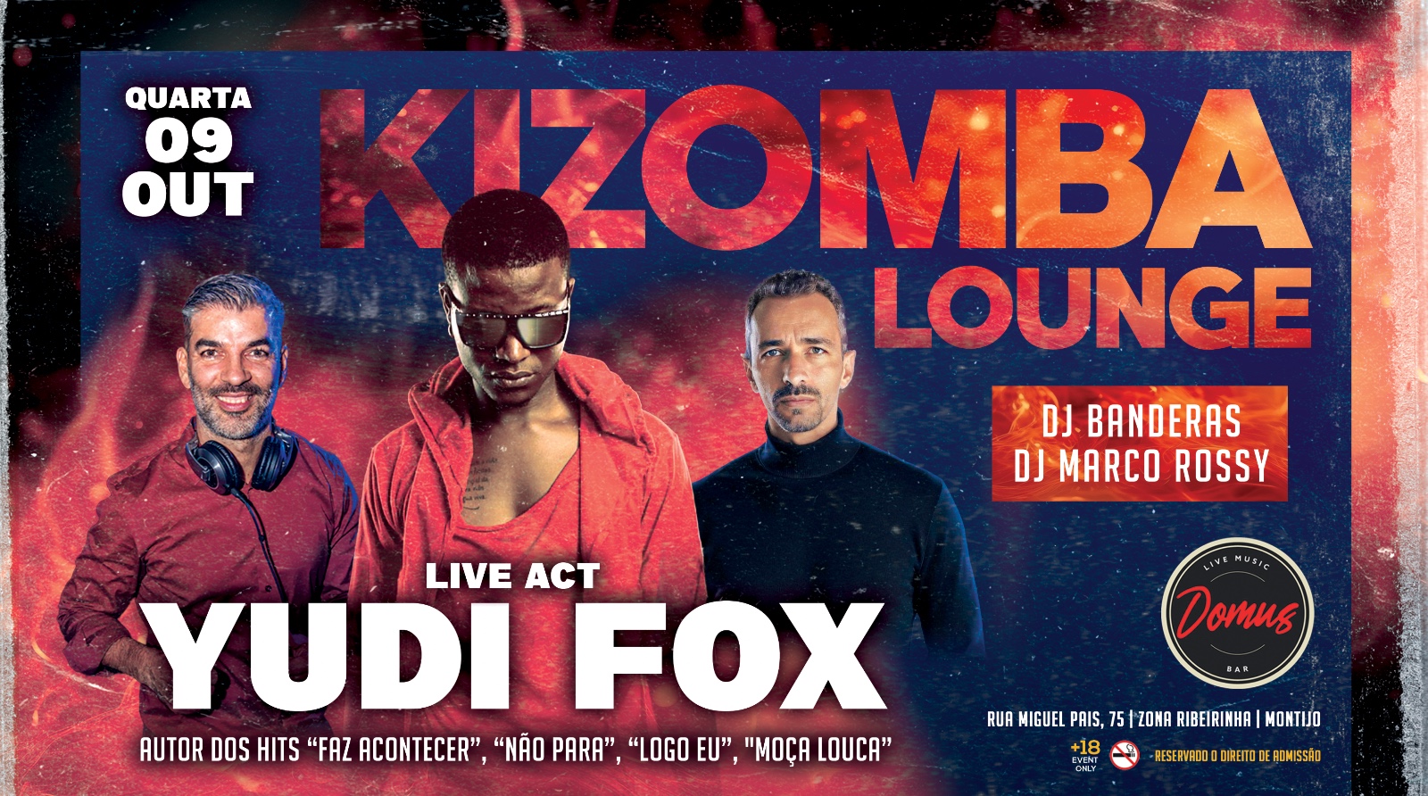 Kizomba Lounge : Yudi Fox ao vivo no Domus no Montijo