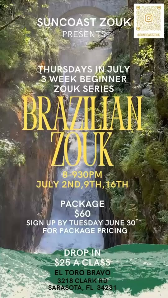 Suncoast Zouk Beginner Brazilian Zouk Thursday Sarasota Series