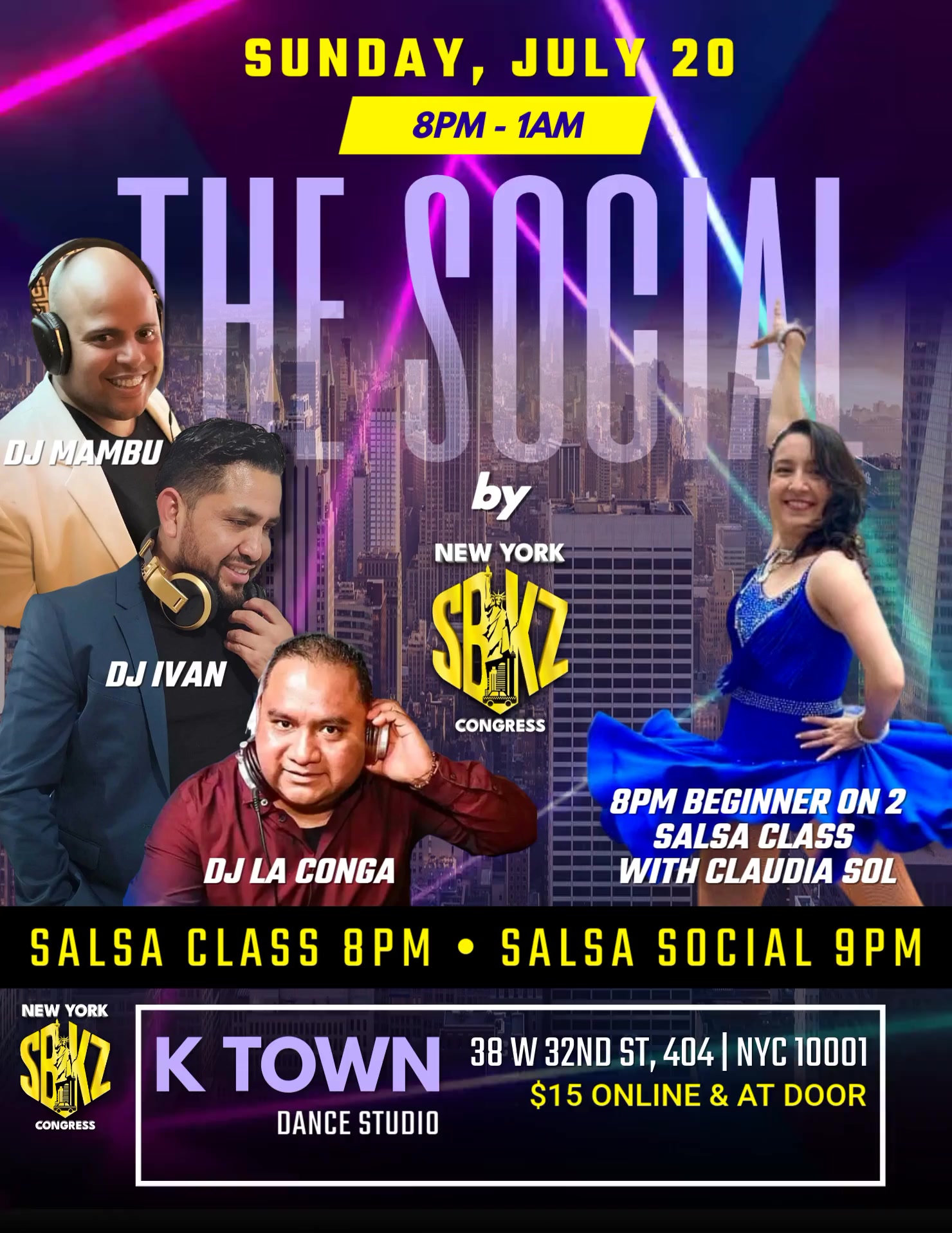 The Social by New York SBKZ Congress at KTown Sunday, July 20