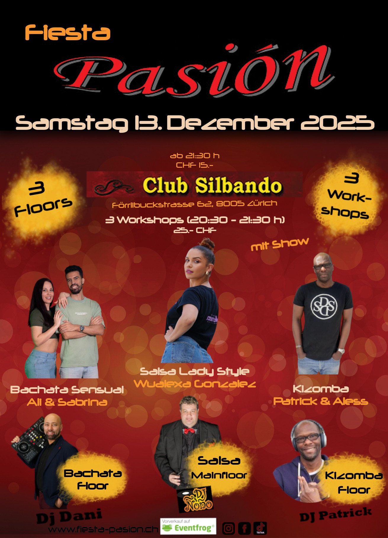 Fiesta Pasión- 3 Workshops und 3 Floors