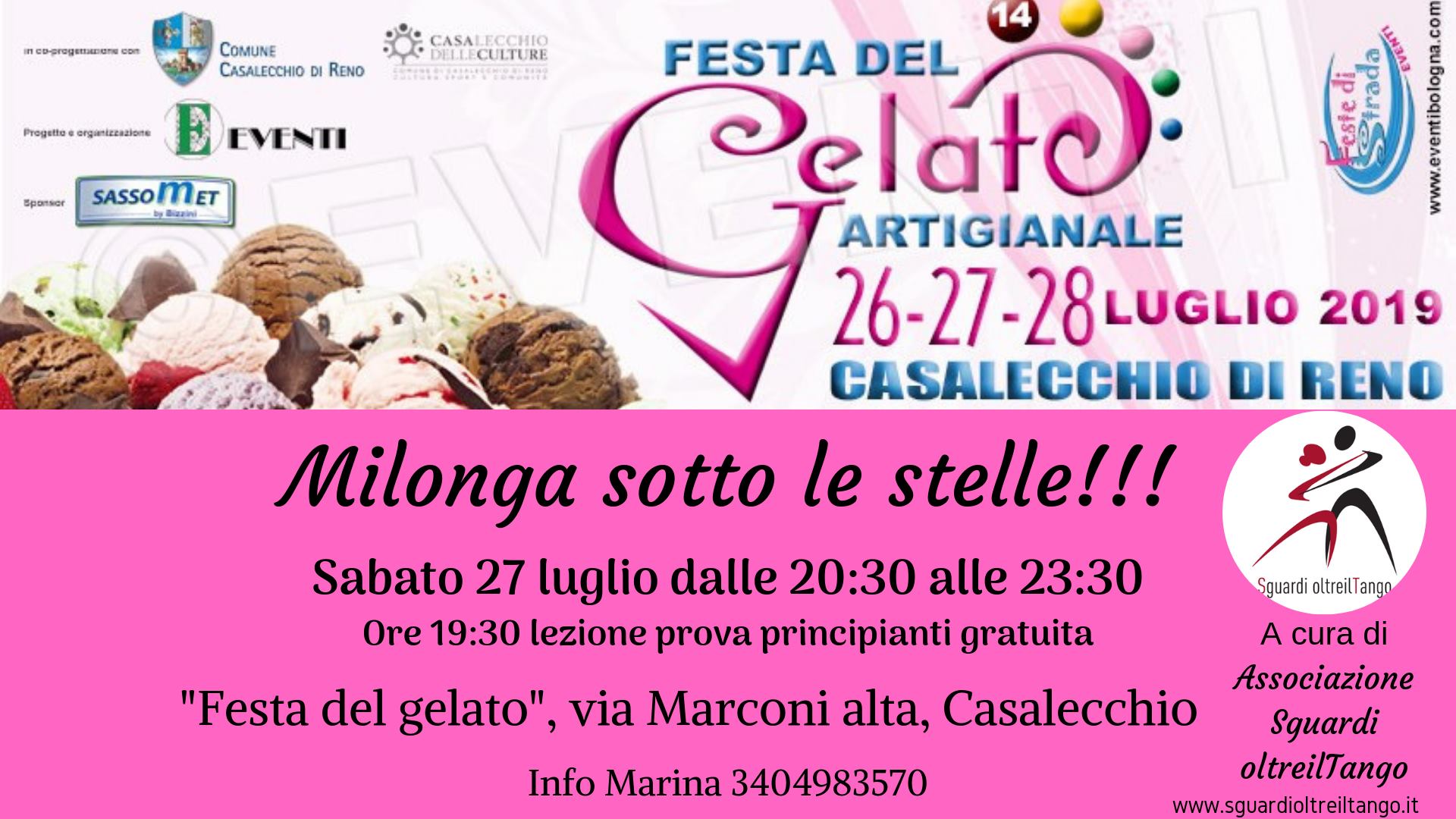 Milonga sotto le stelle alla Festa del Gelato! Lezione prova!