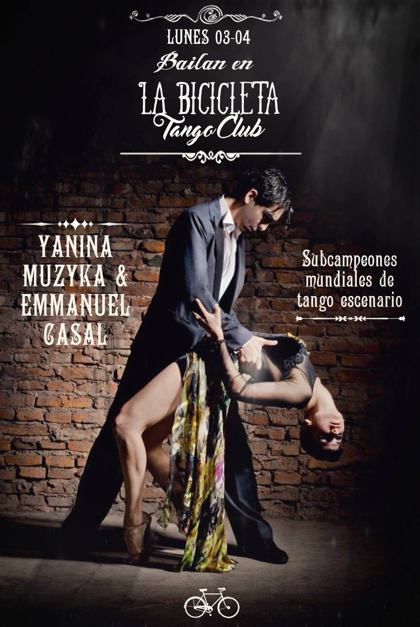 Lunes 3 4 bailan Yanina Muzyka y Emmanuel Casal en La Bicicleta!