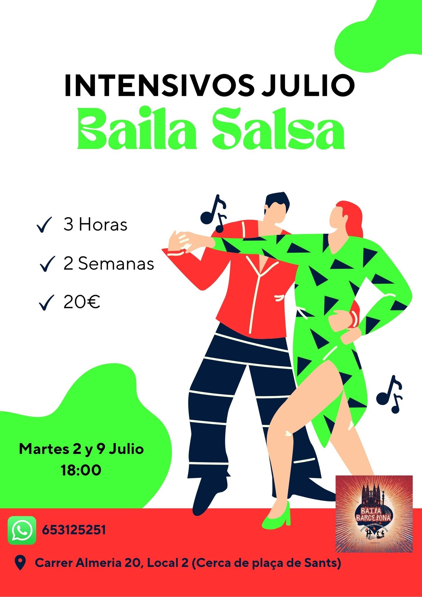 APRENDE SALSA - INTENSIVO JULIO BAILA BARCELONA