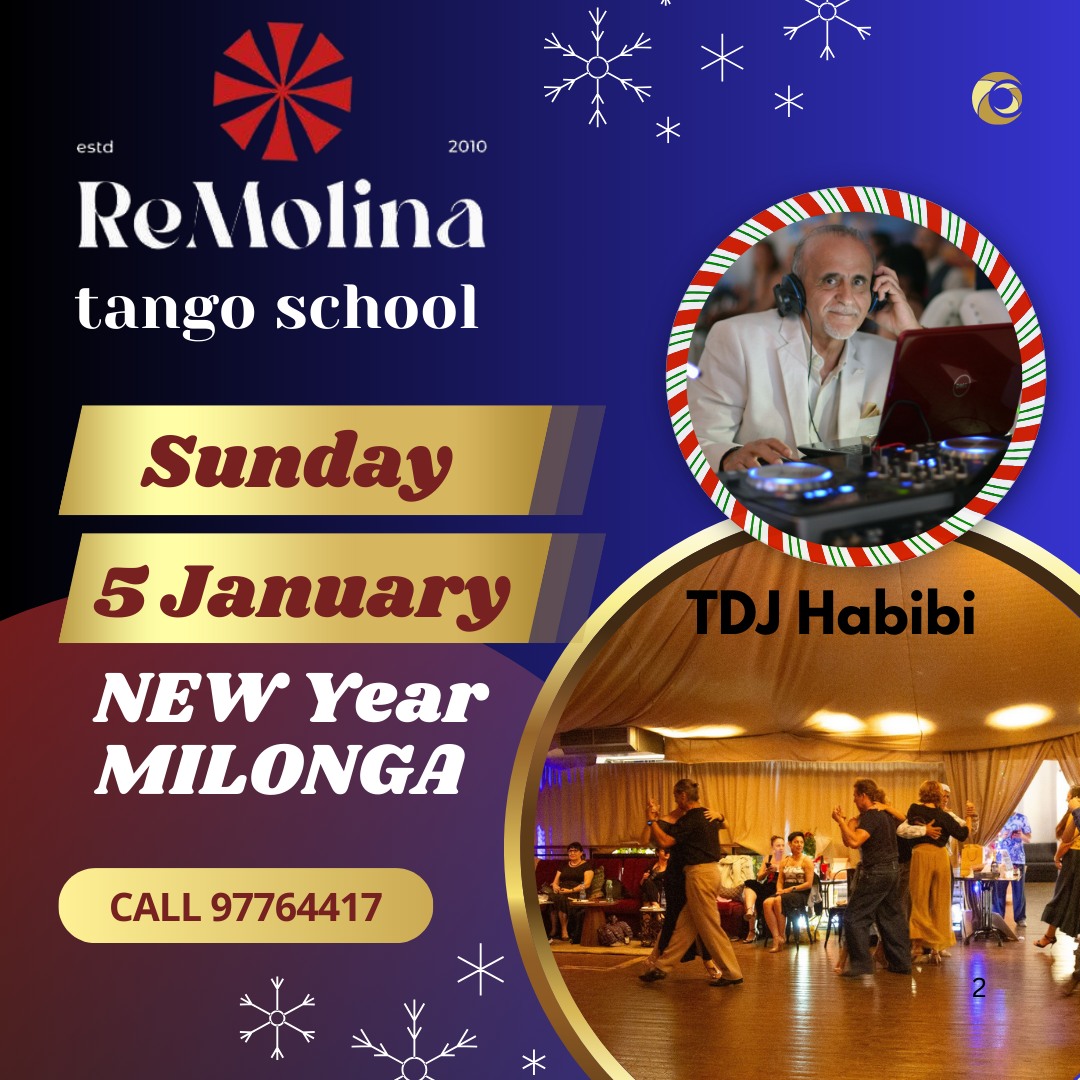 ReMolina milonga Sunday 5 January 19:00 TDJ Habibi