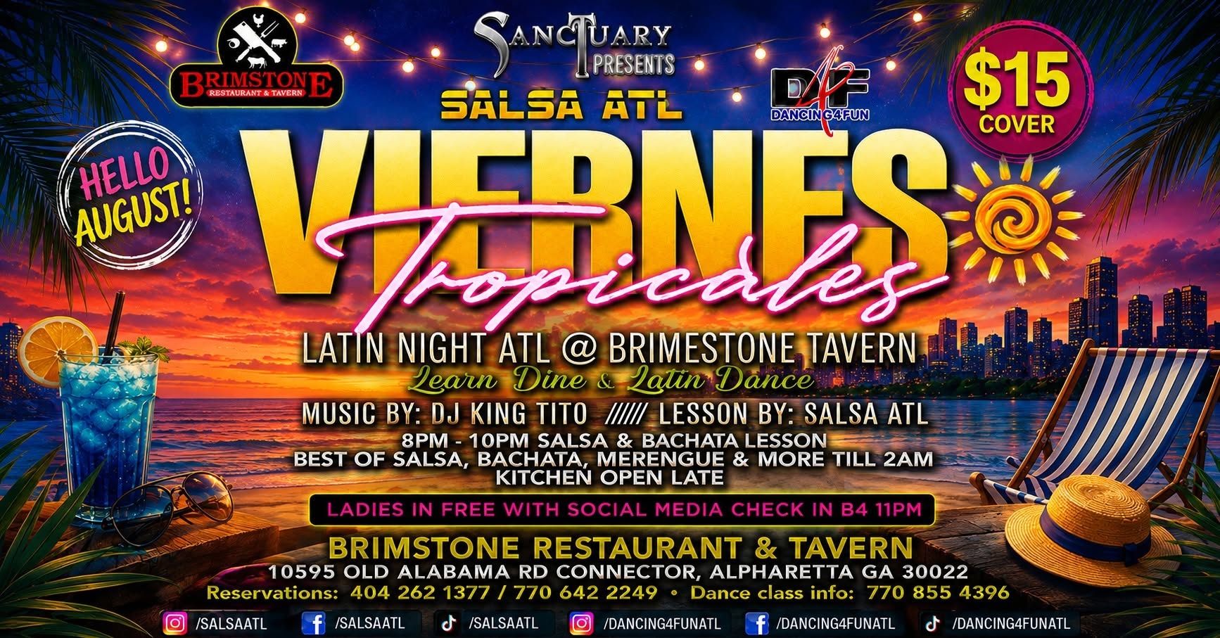 Viernes Tropicales Latin Night Atlanta - Ladies in free with FB check in