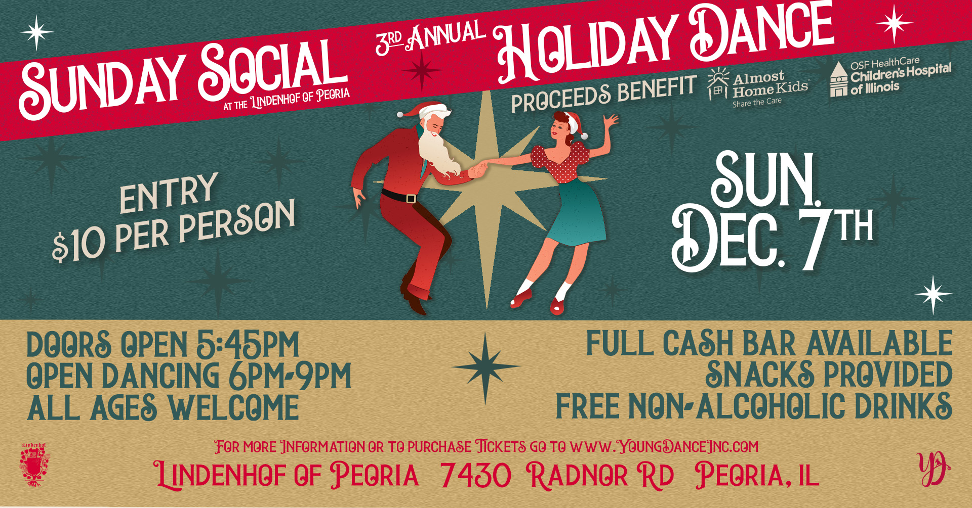 New Location Holiday dance for Almost Home Kids program for OSF