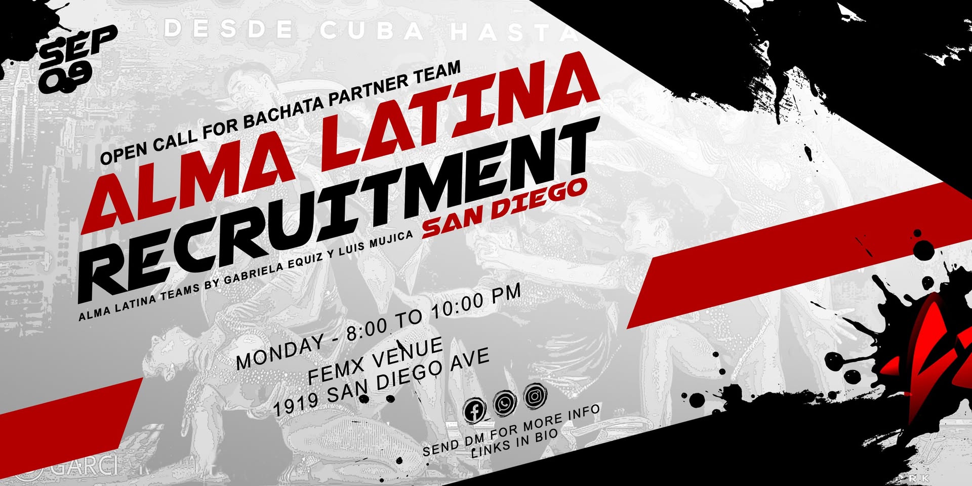 ALMA LATINA BACHATA TEAM OPEN CALL SAN DIEGO