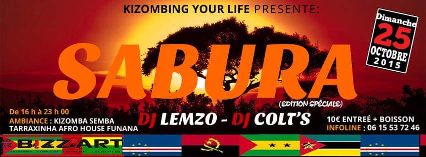 "SABURA"-Dimanche 25 Octobre avec Dj Lemzo & Dj Colt's au Bizz'art à Paris