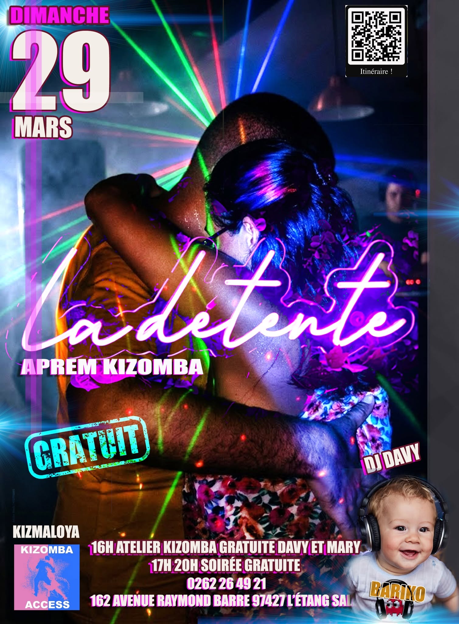 đ„ AprĂšs-midi Kizomba avec DJ Davy & atelier danse đ„